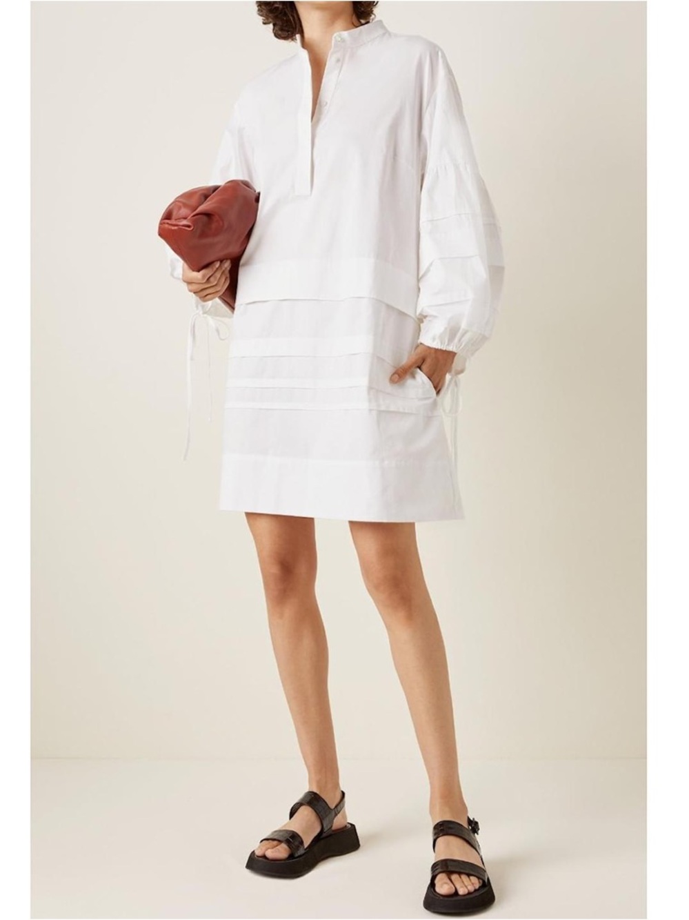 Victoria Victoria Beckham White Oversized Layered Dress